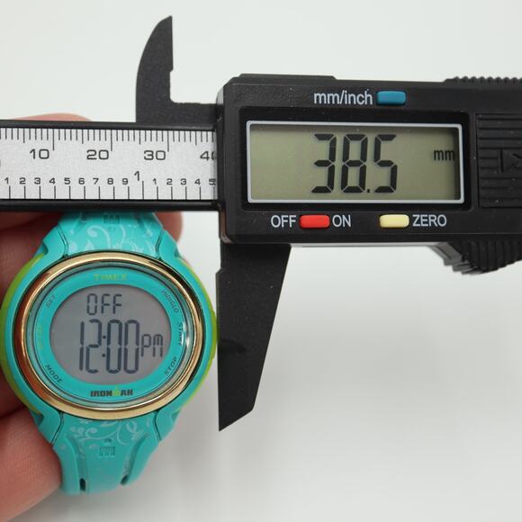 Timex Ironman 30 Years Womens Digital Watch Blue Green NO INDIGLO w New Battery - Picture 2 of 16